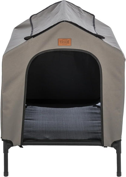 TRIXIE 2-in-1 Dog House and Bed - Elevated Indoor/Outdoor Tent with Removable Cover - Waterproof and Sun-Resistant - for Large Dogs up to 100 lbs - 39.4 x 35.4 x 48.8 in
