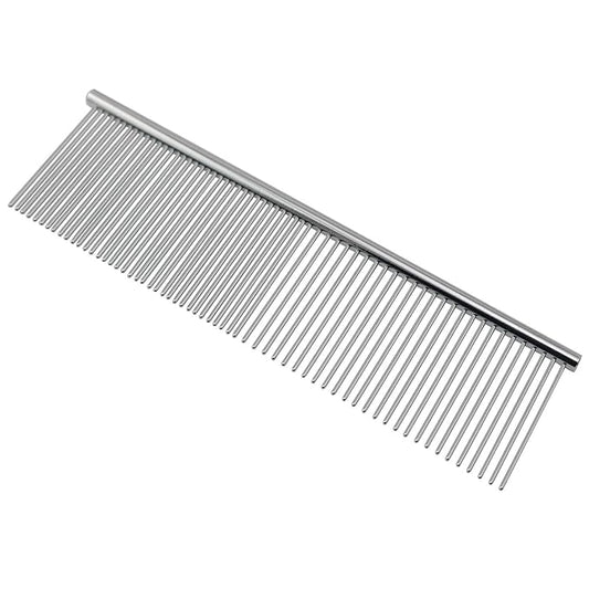 XGNG Stainless Steel Diffractive Comb Sparse and Dense Teeth Knotting Grooming Comb for Dogs and Cats Paper Feather Tool Origami