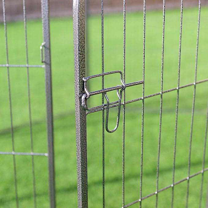 Giantex 40" 16/8 Panel Pet Playpen with Door, Foldable Dog Exercise Pen, Portable Free-Standing Cat Fence, for Outdoor & Outdoor, Metal Dog Puppy Cat Exercise Fence Barrier Kennel (8 Panels, 40'')
