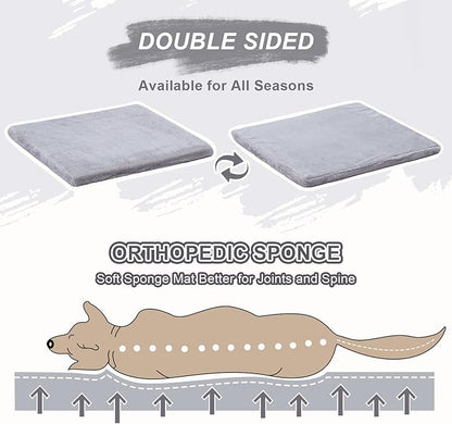 Jiupety Indoor Dog House with Frame, Large Dog Cave Bed, Insulated Cozy, Suitable for 25-60 lb, Large Plus (30"×26"×25"), Gray