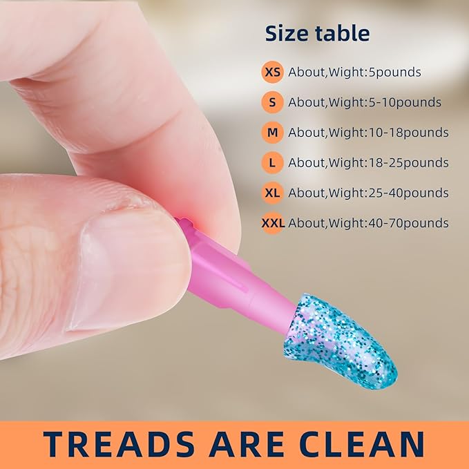 100pcs Dog Nail Caps Claw capsCover with Glue and Applicators (XL: About. Weight: 25-40 pounds)