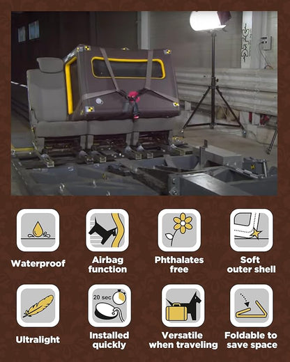 Collapsible Portable Soft Dog Crate-HIGHPI Inflatable Dog Travel Crate for Extra Small Dogs, Waterproof Dog Kennel Outdoor Indoor, Safety Foldable Dog Cage for Car Home, Dog Carrier 20"L x 26"W x 22"H