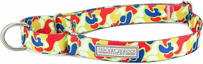 Lucky Love Dog Martingale Collar, Premium No Slip Collar, Colorful Oscar Martingale Color for Small Dogs, Great for Small and Medium Dogs(Oscar, Small)