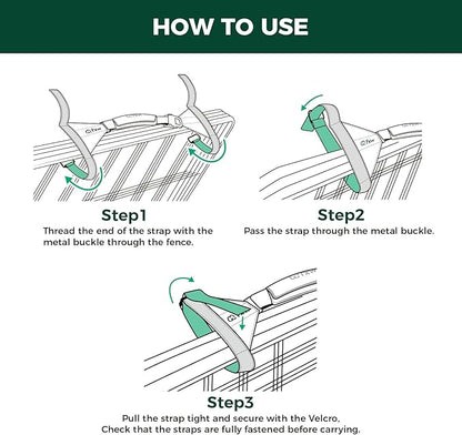 FXW Effort-Saving & Easy-Carry Shoulder Straps, Fit 8-Panel of All Heights Dog Playpen, Designed for RV Trips │Patented