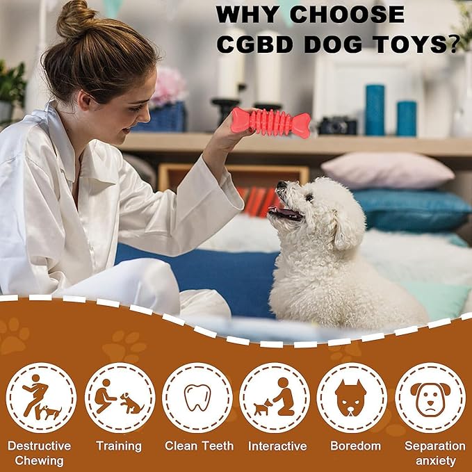 Puppy Toys, 6 Pack Dog Chew Toys for Puppy, Cute Red Small Dog Toys, Teething Toys for Puppies, Soft Durable Interactive Chew Toy for Small Dogs