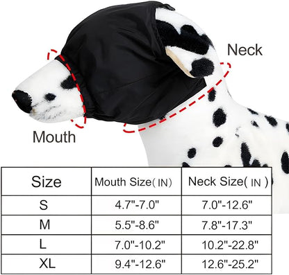 NACOCO Dog Calming Cap Eye Mask Nylon Shading Pet Anxiety Mask Muzzle for Grooming Anti Car Sickness (S)