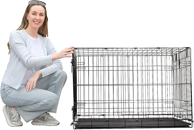 Fold & Carry 1-Door Folding Dog Crate (XL: 48-in L x 30-in W x 33-in H)