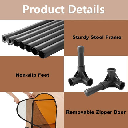 51" Extra Large Dog Houses with Removable Cover, XL Dog Shelters for Outside Large Dogs, Elevated Dog House with Door, Covered Elevated Dog Cooling Bed