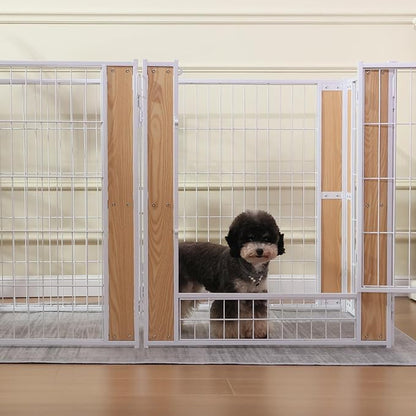 Heavy Duty Dog Playpen 32 Inch Height - Indoor Outdoor Pet Fence Enclosure for Medium and Small Dogs - Foldable Puppy Exercise Pen for Indoor and RV Camping or Yard
