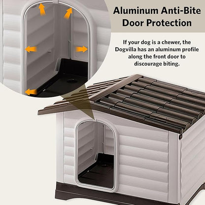 Ferplast Dog Kennel, Gray, 37.4 x 25.98 x 26.77", (87257099)