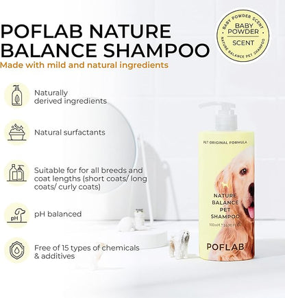 Nature Balance Pet Shampoo - Dog & Cat Moisturizing Shampoo with Aloe Vera Leaf, Mango Extract & Pink Needle Flower Extract - pH Neutral Pet Cleansing Shampoo for Healthy & Lustrous Coat