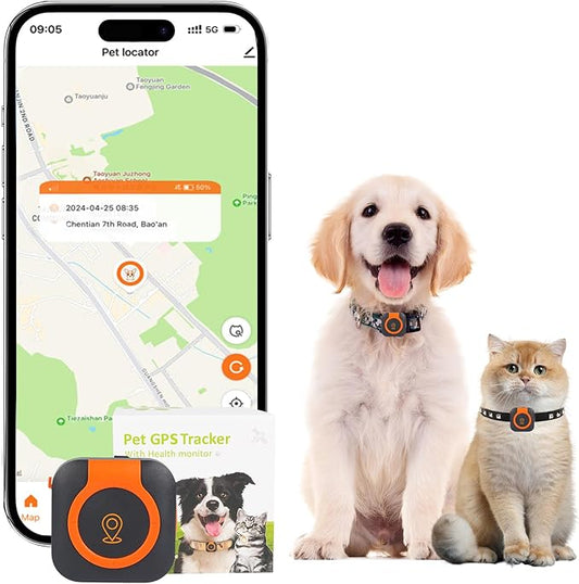 GPS Tracker for Dogs,Cat Tracker GPS Dog Tracker Health Monitoring for GPS Dog Collar Smart GPS Cat Tracker Dog GPS Tracker Pet Tracker for Cats 4G Network Dog Tracker Tag