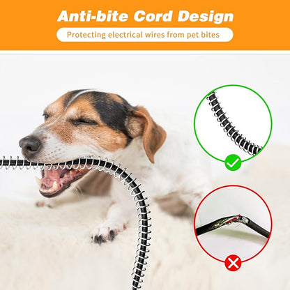 Dog House Heater with Thermostat, Wall-Mounted Dog Heater with 6.5FT Bite Proof Wire, Heater for Dog House with Safe Overheat Protection(2 Heating Mode 200W/400W)