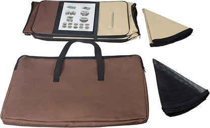 EliteField 2-Door Soft Pet Playpen (2 Year Warranty), Exercise Pen, Multiple Sizes and Colors Available for Dogs, Cats and Other Pets (30" x 30" x 20"H, Brown+Beige)