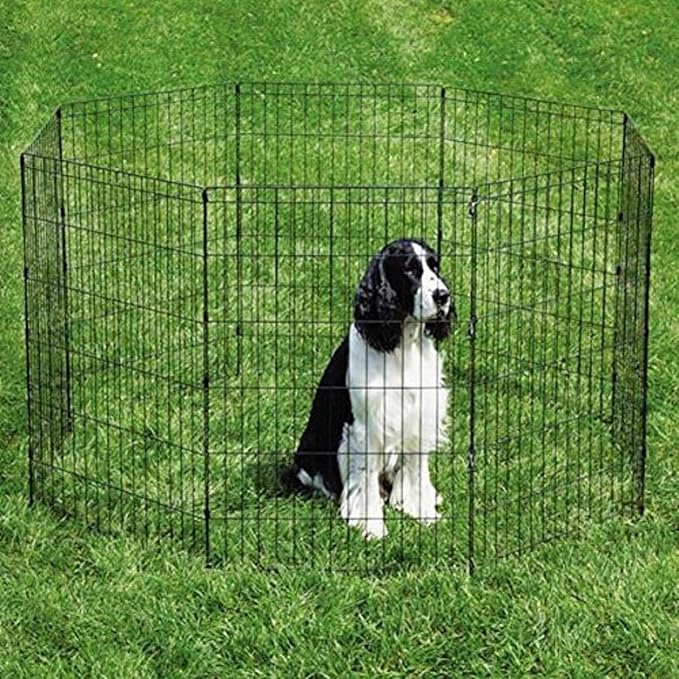 Pro Select Sure Ex Pen Pet Exercise Pen, Black 18In