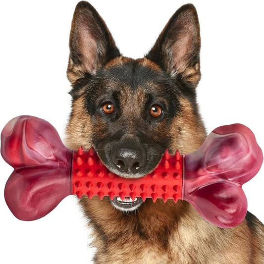 Apasiri Tough Dog Toys for Aggressive Chewers Large Breed, Dog Chew Toys for Aggressive Chewers, Nylon and Rubber, Large Dog Toys Outdoor Teething