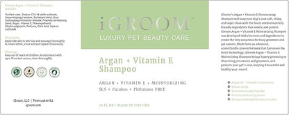 iGroom Dog Groomers Bundle - Argan & Vitamin E Dog Shampoo Concentrate, Enhanced Cleaning, 16 oz - Pro-Keratin Leave-in Conditioner, Excellent Detangling, 16 oz