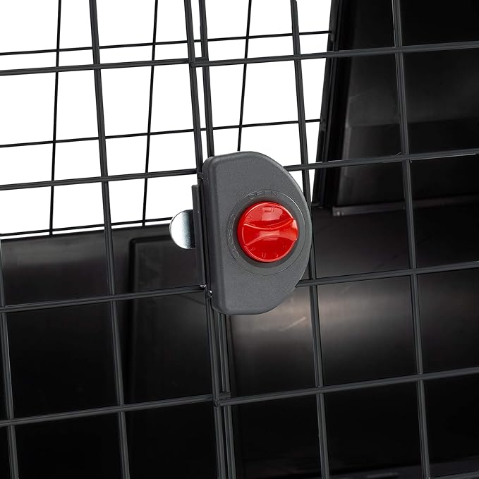 Ferplast Atlas Vehicle SUV Dog Crate, Assembled Car Dog Crate Measures 32L x 20W x 24H & is Ideal for Small to Medium Dog Breeds, Black