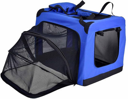 Pet Life Hounda Accordion Metal Framed Soft Folding Expandable Dog Crate - Collapsible Folding Pet Crate or Dog Kennel with Triple Expansion Room Large