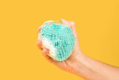 Luxurious Dog Bath Brush Scrubber - Soft Silicone Dog Shampoo Brush Combo for Pet Grooming, Bathing, & Massage Dispensing - Extreme Lather Dog Shower Brush (Green) by Crazy Piper