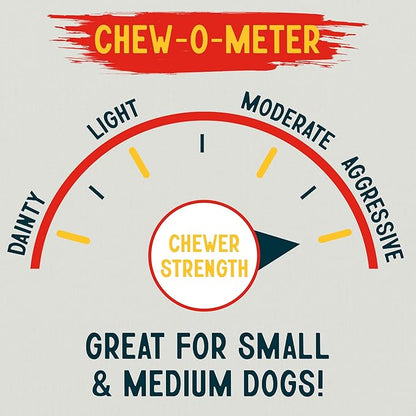 Canine Chews Pressed Rawhide Bones for Large Dogs - 5.5" Long Lasting Dog Chews - Compressed Beefhide Large Dog Chew Bones - Chew Toy Dog Bones - Raw Hide Bones Dog for Aggressive Chewers (5.5", 8pk)