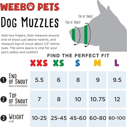 Dog Muzzle for Medium Dogs 20-50lbs (M) Soft Mesh Nylon Quick Fit Dog Muzzle - Medium Breed Dog Grooming Supplies - Medium Dog Muzzle for Biting