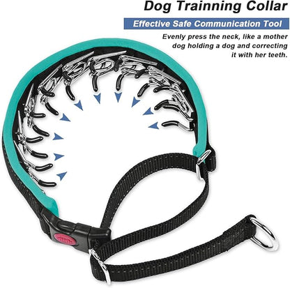 Martingale Collar for Dogs, Heavy Duty Nylon No Pull Dog Collar with Buckle, Adjustable Anti Pull Collar Reflective Slip Collar for Large Medium Small Dog Training Walking S Green