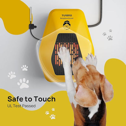TURBRO Neighborhood WiFi Dog House Heater 800W, Wall Mount, 10ft Anti Bite Cord, Waterproof Control, Overheat Protection, Electric Warmer for Hound Kennel Cat Cage Chicken Coop, UL Test Passed
