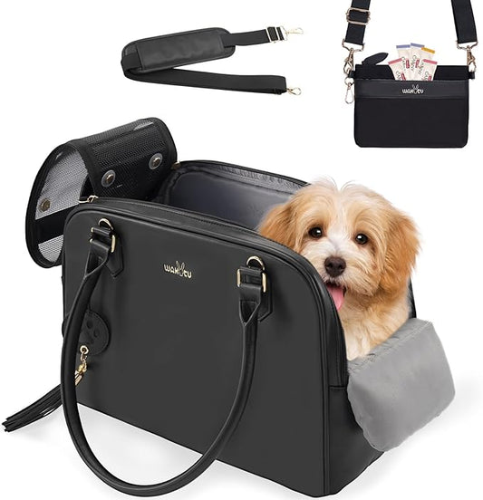 Dog Carriers for Small Dogs, Cat Carrier Pet Carrier Airline Approved Cat Dog Handbag Dog Carrier Purses Dog Handbag (14.9x8.07x10.83 Inches)