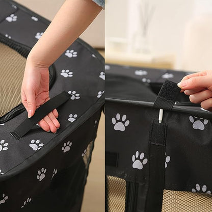 Foldable Pet Playpen, Puppy Play Pen for Indoors Foldable Indoor Enclosure with Carry Bag(Medium, Purple)