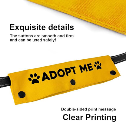 YROVWENQ Adopt Me Funny Dog Leash Sleeve Yellow Dog Leash Wrap Alert Hanging ID Patch Tag Pet Birthday Gift(Adopt Me-Sleeve)