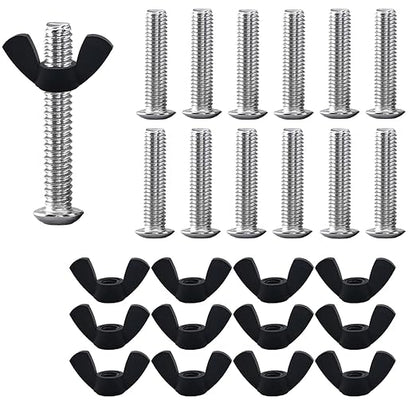 12 Pcs M6 Pet Carrier Fasteners, Stainless Steel Replacement Bolts for Plastic Pet Carrier Dog Kennel Hardware Kit Cat Cage Carrier Parts