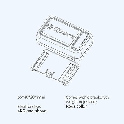 GPS Pet Tracker, Activity Monitor for Dog, Real-Time Location & Escape Alerts & Virtual Fences, No Monthly Fee & Support Multi User Co-Monitoring, Waterproof & Drop-Proof