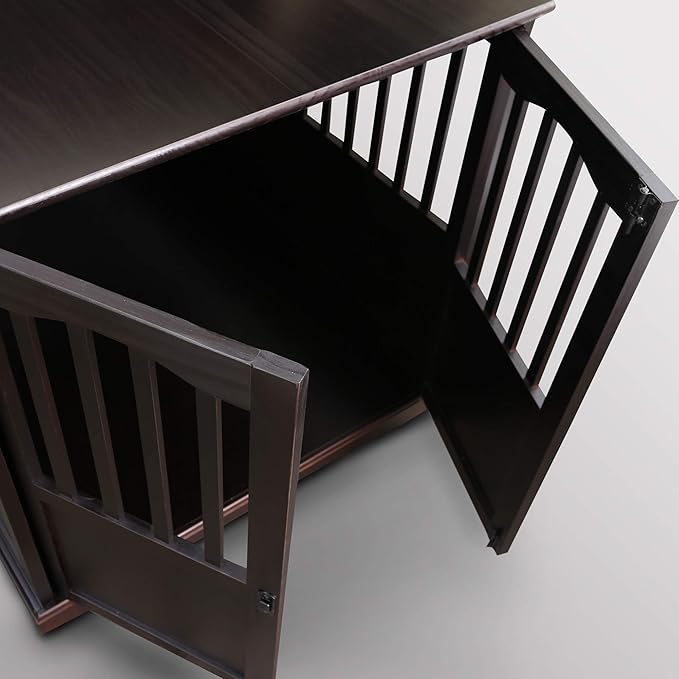 Casual Home Wooden Pet Crate, End Table, Extra Large, New Espresso