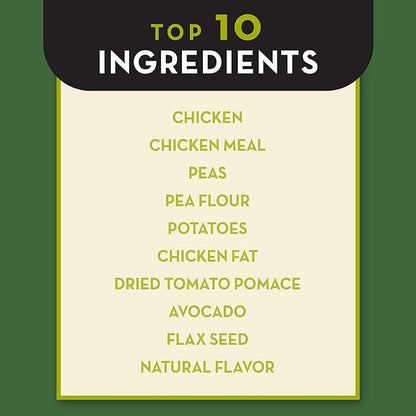 AvoDerm Natural Grain Free Chicken and Vegetables Recipe All Life Stages Dry Dog Food 24 lb (Pack of 1)