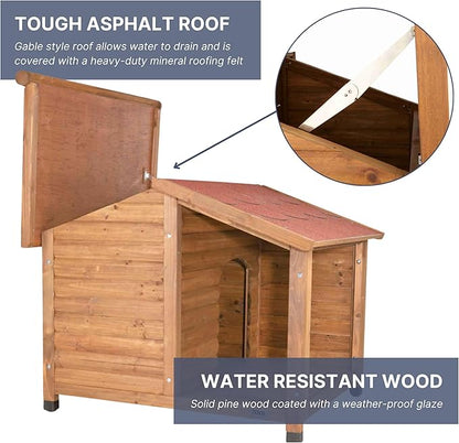 TRIXIE Natura Lodge Dog House, 51.25" L X 41.5" W X 39.5" H