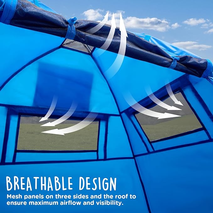 Luna Portable Dog Tent, Indoor/Outdoor Dog House for Camping, Waterproof Cat and Dog Tents with Zippered Door and Mesh Windows for Airflow and Ventilation for Beach, Backyard