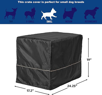 MidWest Homes for Pets Dog Crate Cover, Privacy Dog Crate Cover Fits MidWest Dog Crates, Crate Cover Only, Machine Wash & Dry, Black, 24-Inch