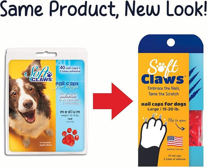 Soft Claws Canine Dog and Cat Nail Caps Take Home Kit, Small, Sparkle Silver