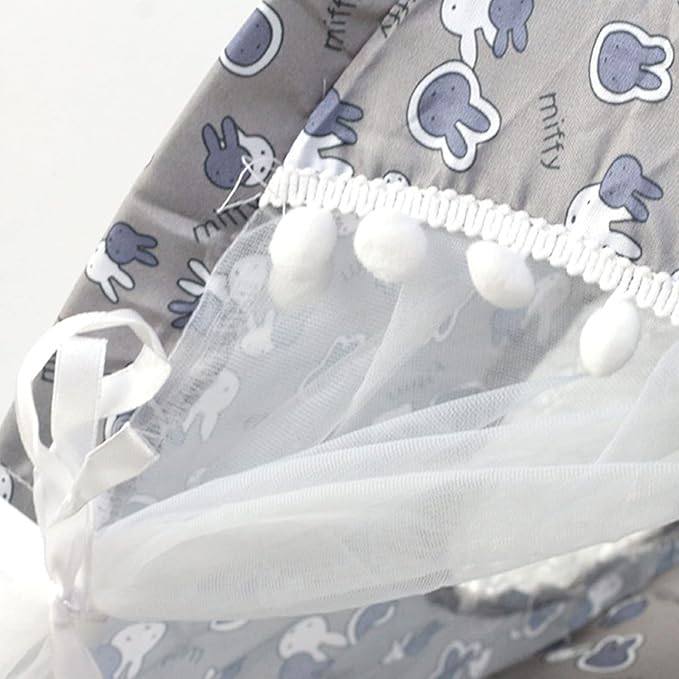 VINGVO Cute Dog Tent House, Indoor Pet Tent Washable Prevent Deformation Waterproof Bottom Detachable with Mesh Door Window for All Seasons (Gray)