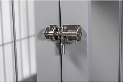 TRIXIE 32.7" Indoor Dog Crate, Wooden Crate Table for Dogs Up to 50 lb, Medium Dog Kennel, Perfect in Any Room, Gray