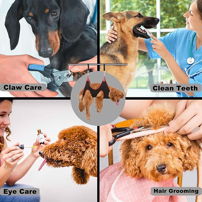 Dog Grooming Hammock Harness for XL Large Dogs, Pet Hammock Restraint Bag,Dog Grooming Sling Helper for Trimming Nail and Ear/Eye Care(XL Size,13.7")
