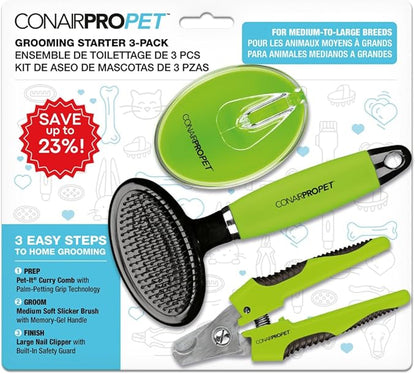 CONAIRPROPET Large Grooming Starter Value 3-PK