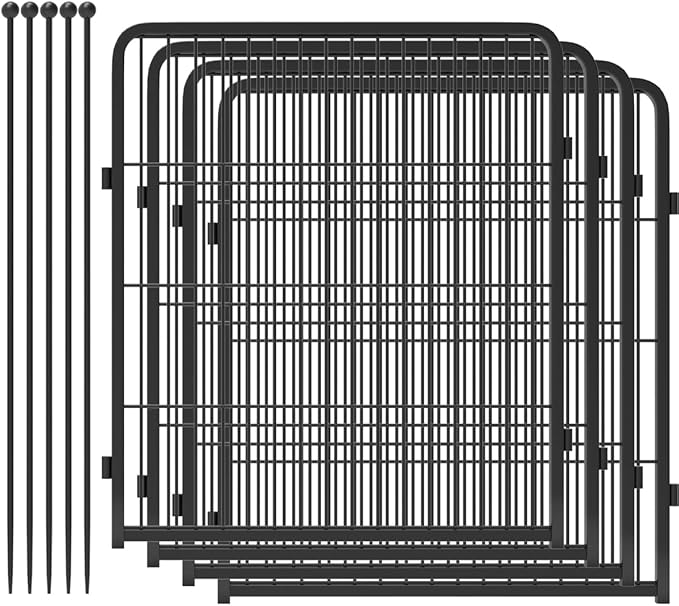 FXW Rollick Dog Playpen for Yard, RV Camping, 32 inch 4 Panels for Small and Medium Dogs│Patented