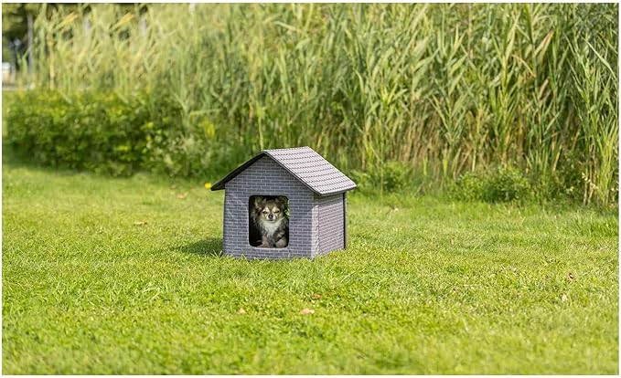 TRIXIE Pet House for Small Dogs & Cats – Insulated Dog House Outdoor with Foam Insulation & Waterproof Fabric, Lightweight Portable Dog House – 22.1 x 17.7 x 16.9