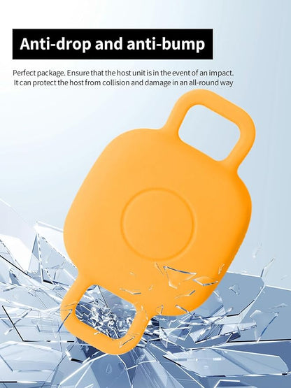 Case for Tile by Life360 Mate (2024) Bluetooth Tracker for Dog, Cat, Pets, Soft Silicone Protective Portable Scratch Shock Resistant，1 Orange+1 Mint Green.