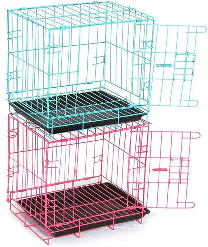Large Dog Crate, Foldable Metal Wire Cage with Single Door, Portable, Easy to Install, Durable, Warm and Comfortable for Small to Medium Size Dogs