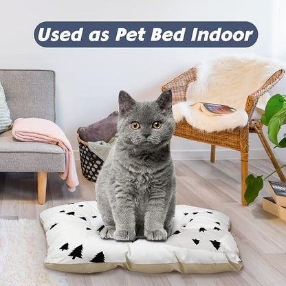 Pet Teepee with Cushion for Dogs and Cats Puppies House with Bed Pet Tent Bed Indoor Outdoor (Classic)