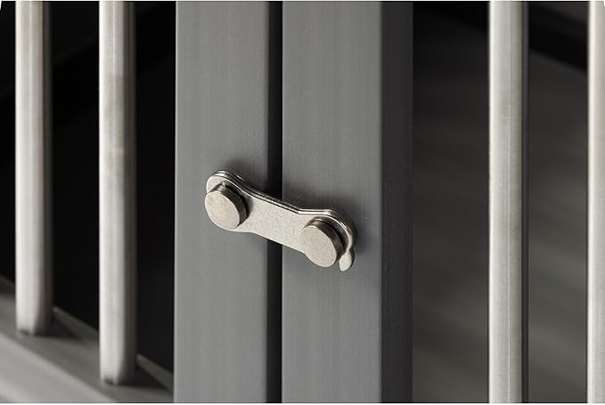 New Age Pet Horizon Pet Crate - Durable ECOFLEX with Stainless Steel Spindles, Bone-Shaped Latches, Easy Access Door, Stylish Design, 10-Year Warranty, Available in 3 Sizes & 2 Colors