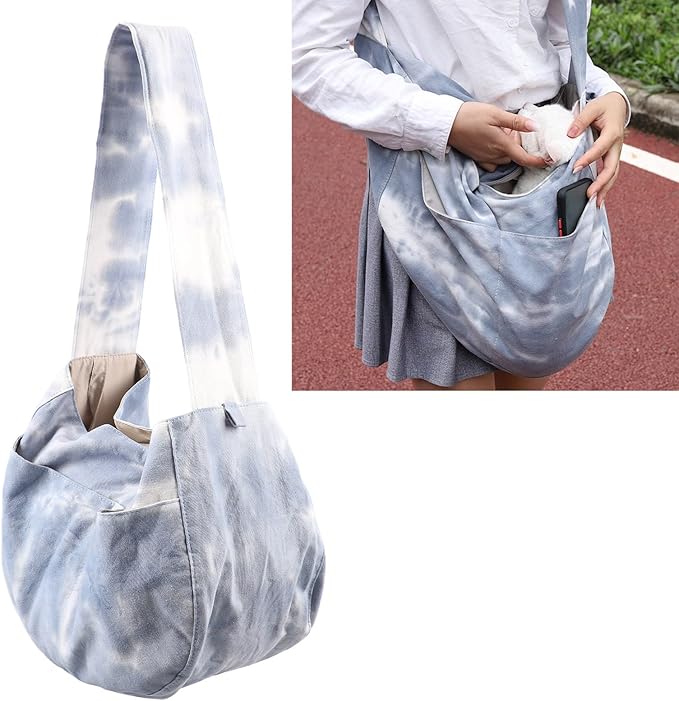 Dog and Cat Sling Carrier, Hands Reversible Pet Papoose Bag Soft Pouch and Tote Design Suitable for Puppy Small Dogs and Cats for Outdoor Travel